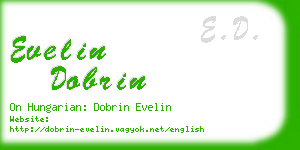 evelin dobrin business card